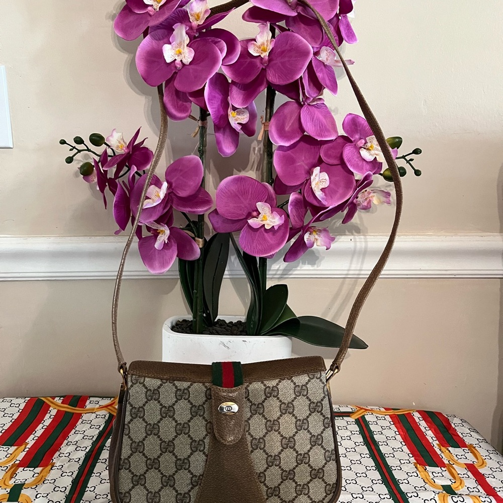 Elegant Brown Designer Shoulder Bag